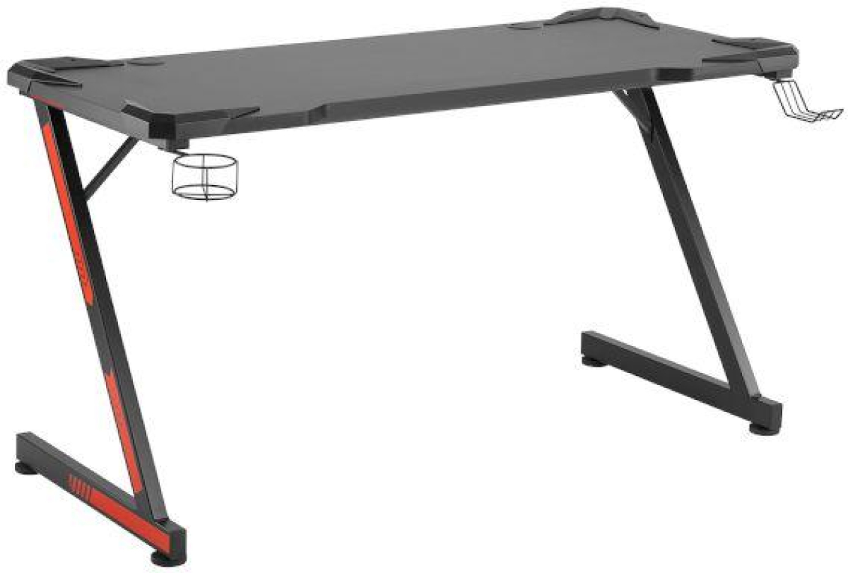 Бюро Nitro Concepts Nemesis II, MDF плот, стоманена рамка, 140 x 60 x 75 cm, черно-червенна ниска цена с бърза доставка - BestPC.BG