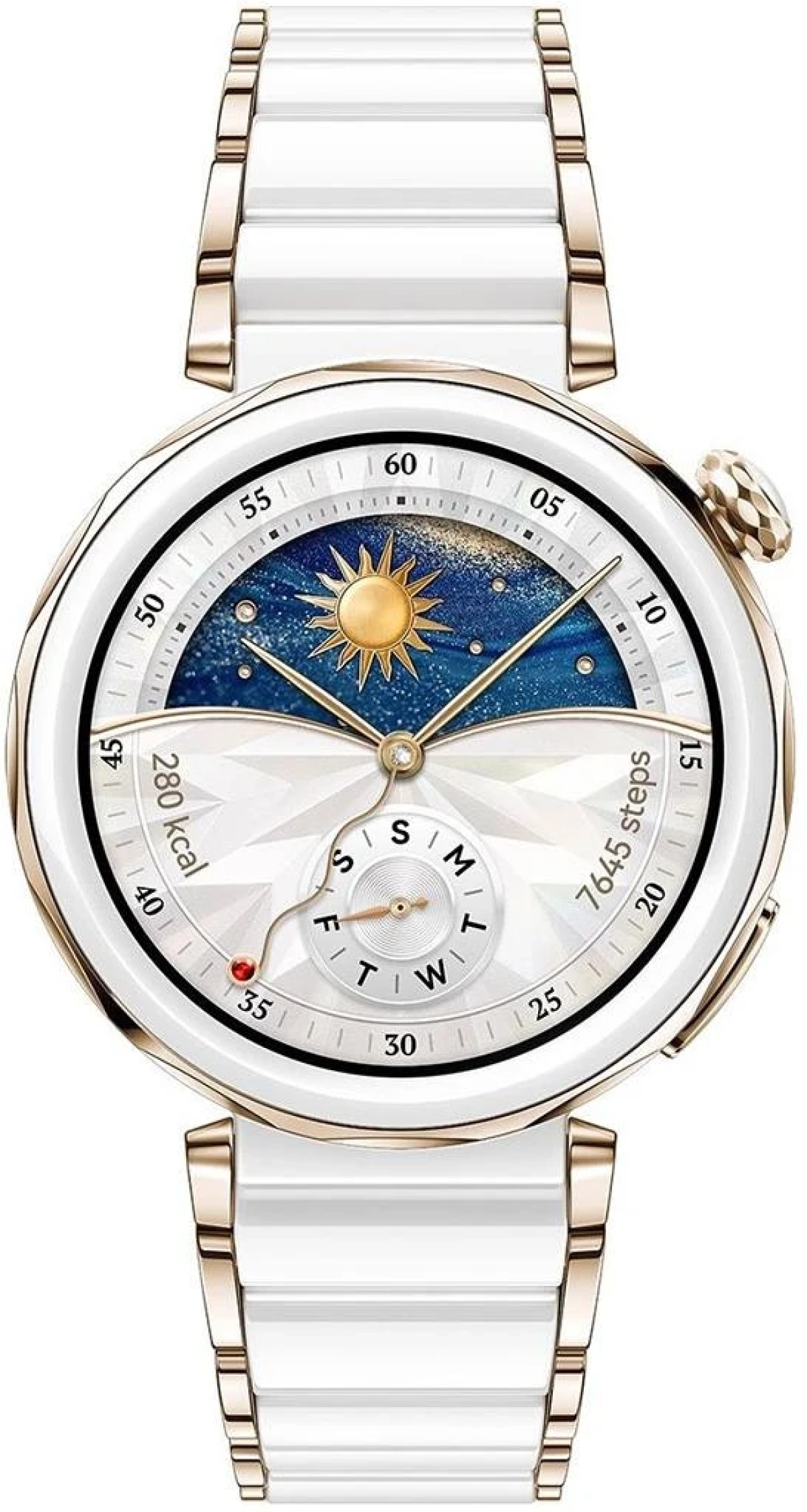 Смарт часовник Huawei Watch GT5 Pro Jana-B29C, 1.32" Amoled 466x466, BT5.2, 323mAh, Бял/Златистна ниска цена с бърза доставка - BestPC.BG