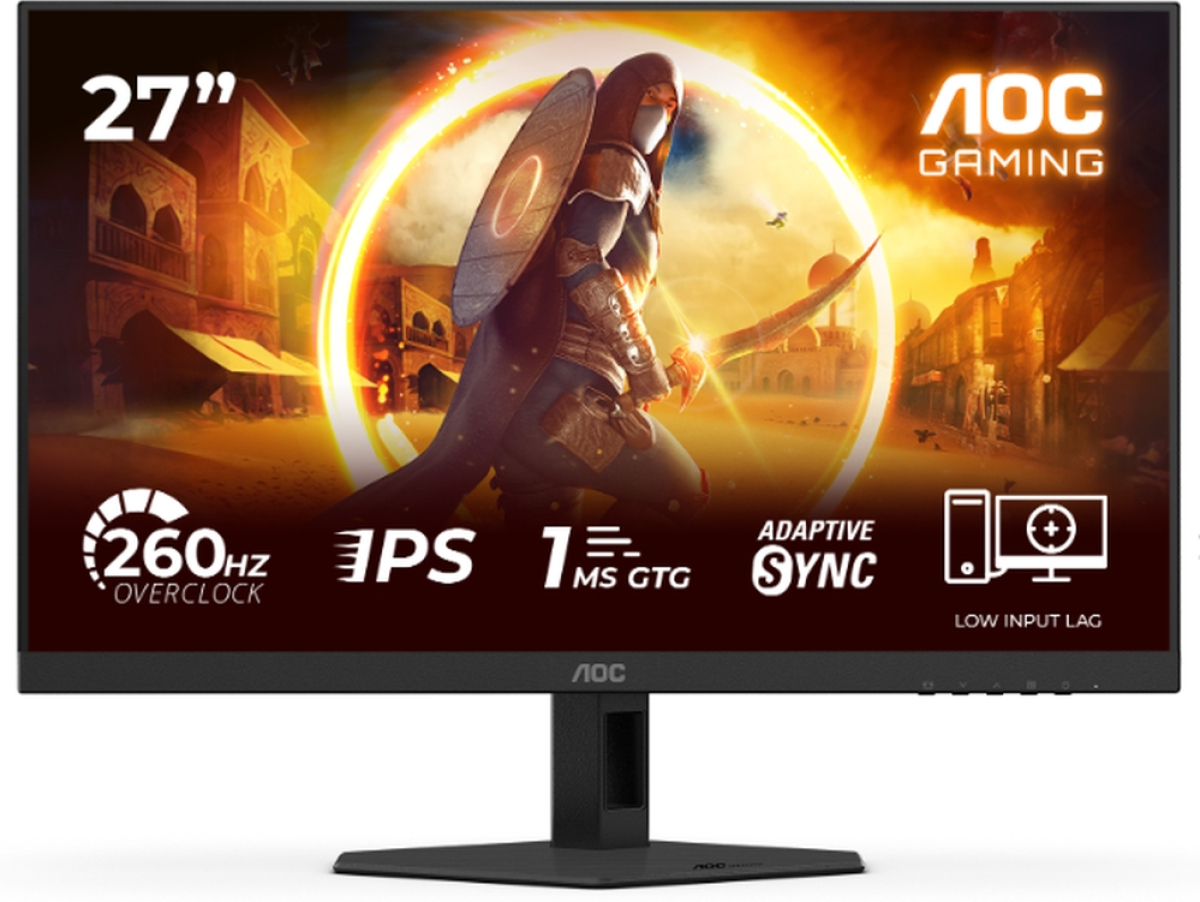 Монитор AOC 27G4ZRE, 27" Fast IPS WLED, FHD (1920x1080), 260Hz, 1ms, 300cd m-2, 1000:1, Anti Blue Light, Tilt, 2xHDMI, DP, Черенна ниска цена с бърза доставка - BestPC.BG