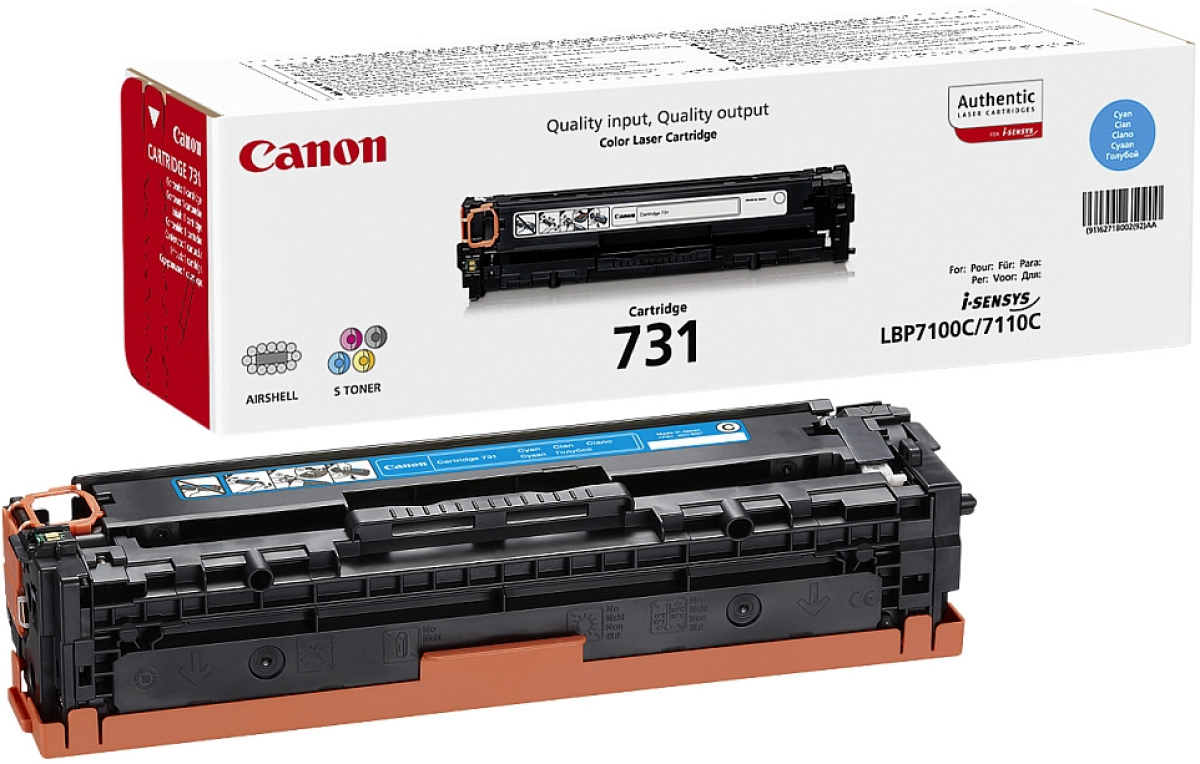 Тонер за лазерен принтер Canon CRG-731, за Canon i-SENSYS LBP7100C/LBP7110C, 1500 копия, цианна ниска цена с бърза доставка - BestPC.BG