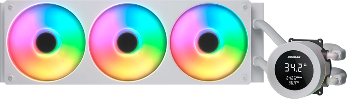 Водно охлаждане COUGAR Poseidon Vistek ARGB 360 AiO Liquid Watercooling - Whiteна ниска цена с бърза доставка - BestPC.BG