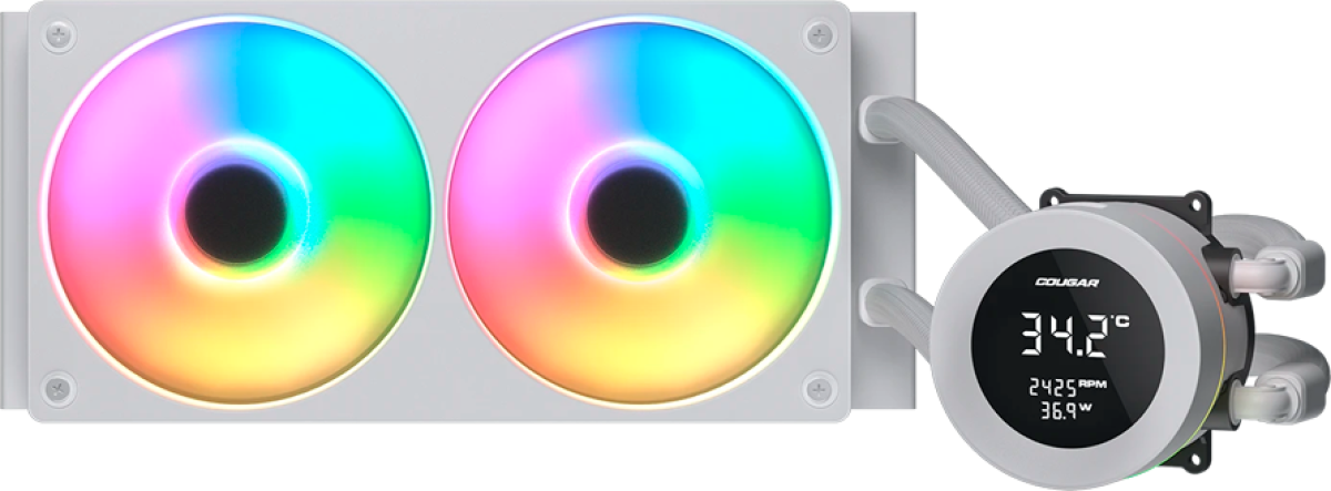 Водно охлаждане COUGAR Poseidon Vistek ARGB 240 AiO Liquid Watercooling - Whiteна ниска цена с бърза доставка - BestPC.BG