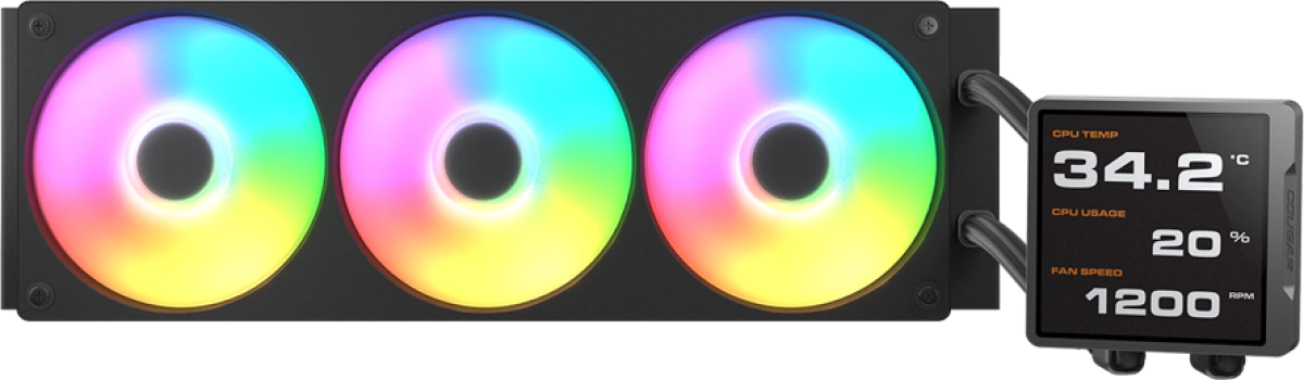 Водно охлаждане COUGAR Poseidon Vistek Pro ARGB 360 AiO Liquid Watercooling - Blackна ниска цена с бърза доставка - BestPC.BG