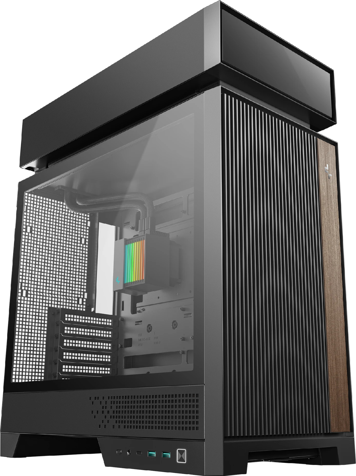 DeepCool кутия Case ATX - CL6600 - Modular Split-Chamber, 360 mm AIO Pre-Installed, 2 ARGB fansна ниска цена с бърза доставка - BestPC.BG
