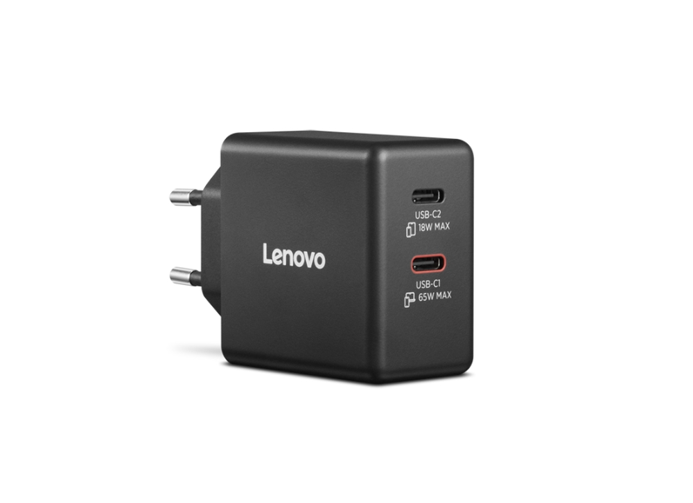 Кабел/адаптер Lenovo Dual USB-C 65W GaN Chargerна ниска цена с бърза доставка - BestPC.BG