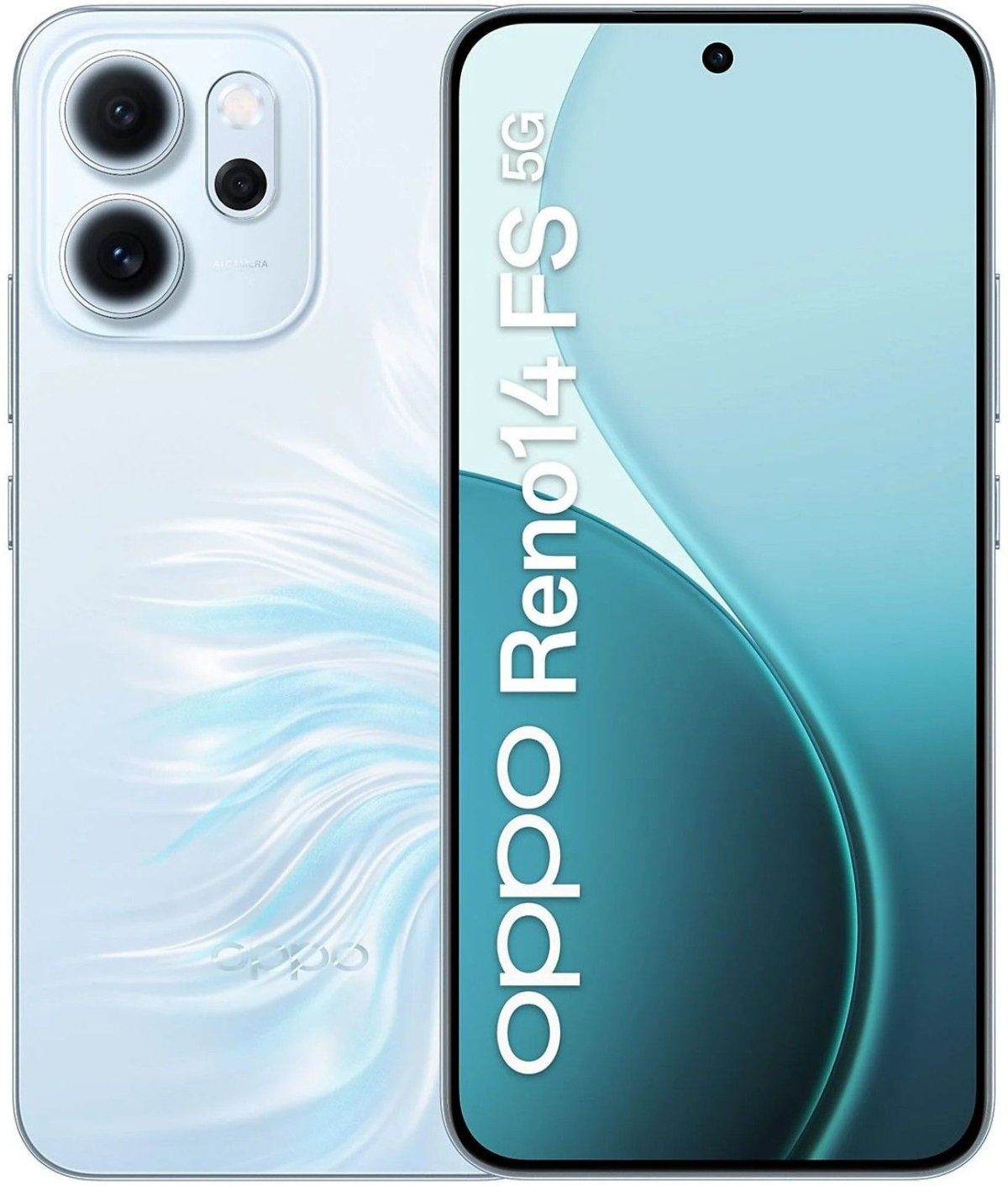 Смартфон Oppo Reno 14 FS 5G, 6.57″ AMOLED, Snapdragon 6 Gen 1, 12 GB RAM, 512 GB, 50 MP тройна камера, 6000 mAh, Opal Blueна ниска цена с бърза доставка - BestPC.BG