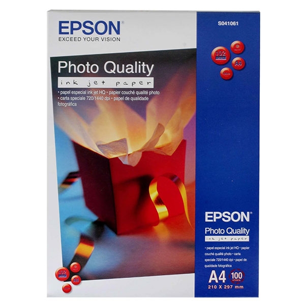 Хартия за принтер Epson S041061, A4, 102g/m², матова, 100 листа, бялна ниска цена с бърза доставка - BestPC.BG