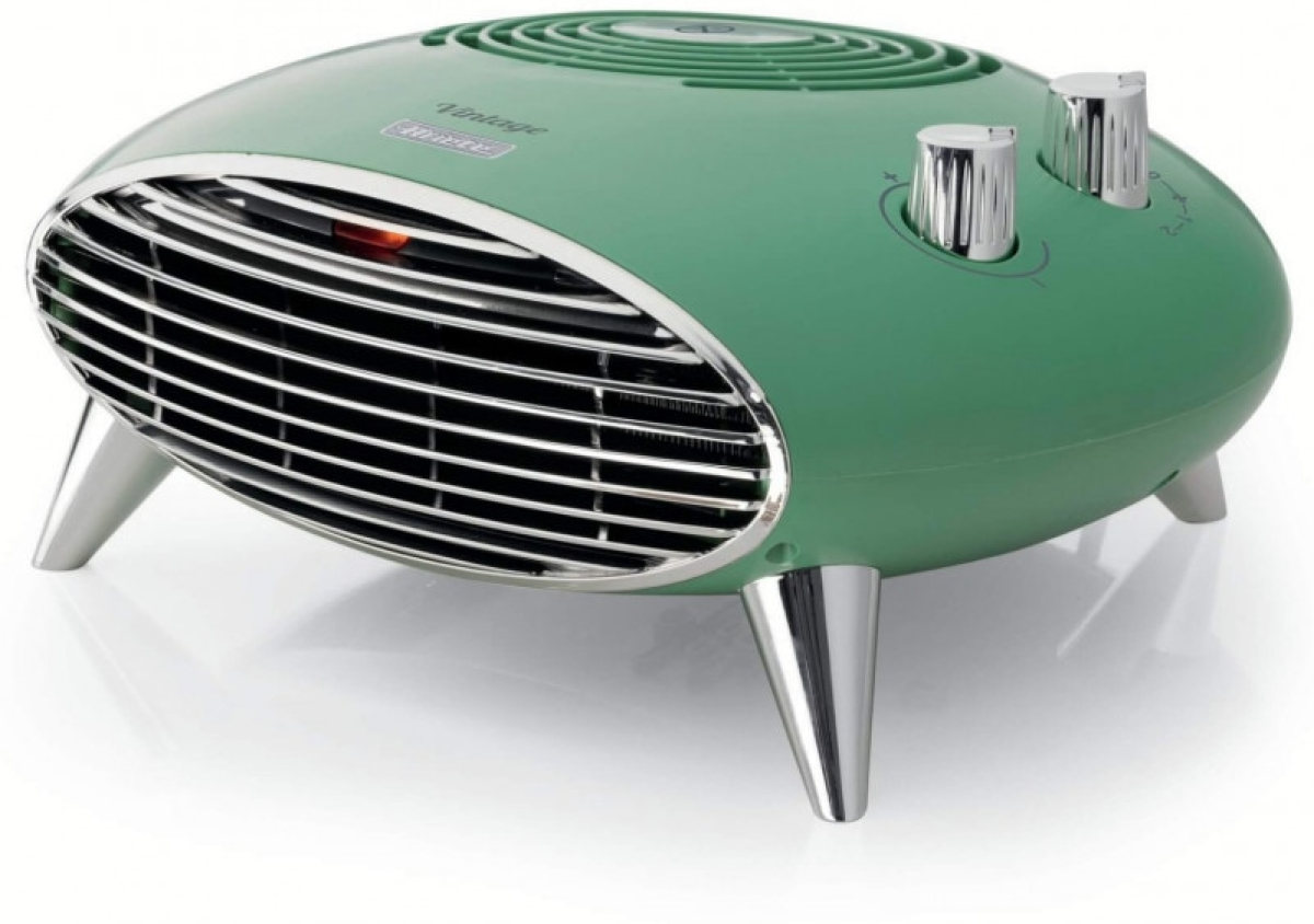 Вентилаторен Отоплител Ariete 8211/04 Vintage, 2000 W, механичен термостат, за вътрешна употреба, зеленна ниска цена с бърза доставка - BestPC.BG
