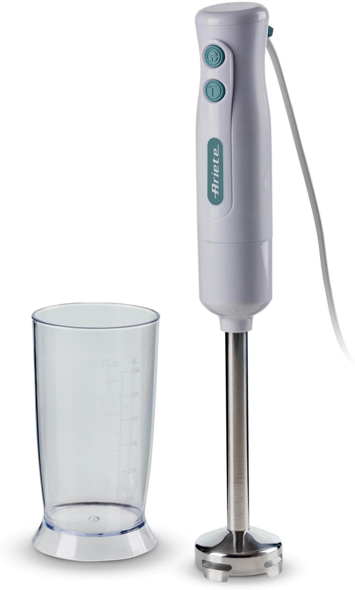 Пасатор Ariete 0601/01, 700W, 0.6 L, неръждаема стомана, бутони, бялна ниска цена с бърза доставка - BestPC.BG