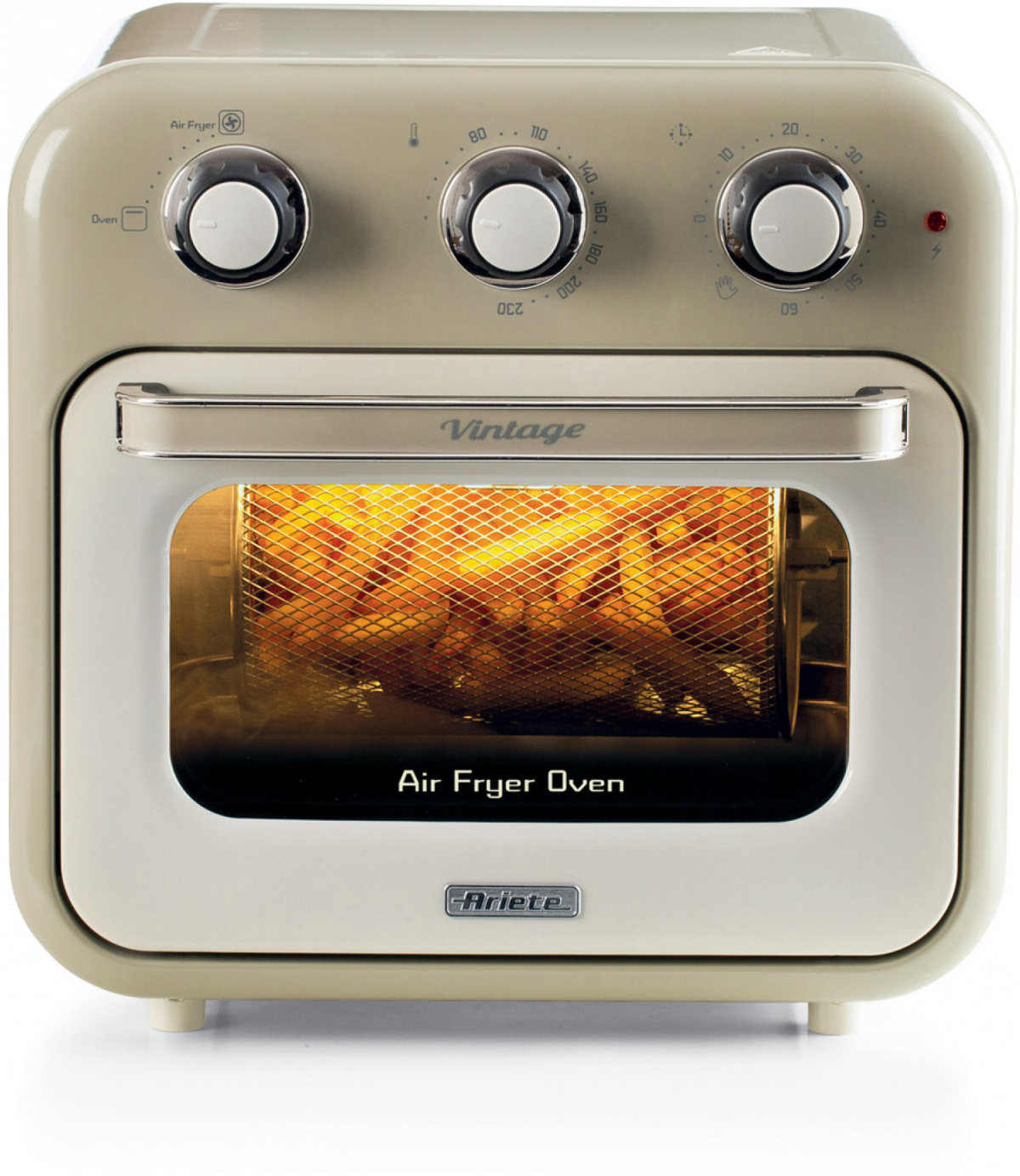 Фритюрник Ariete 4632/03 Vintage, 1400 W, 16 л, горещ въздух, механично управление, бежовна ниска цена с бърза доставка - BestPC.BG