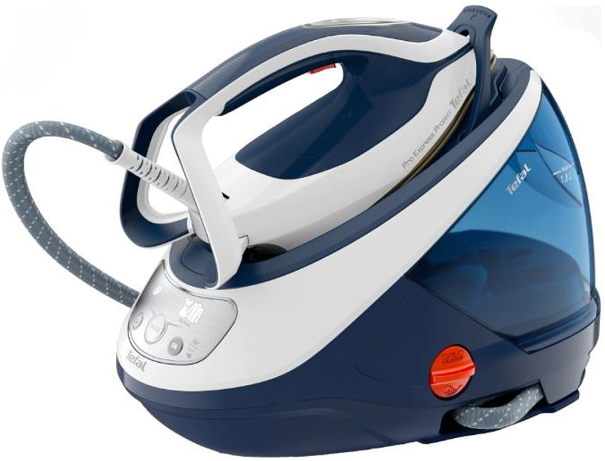 Tefal GV9221E0 ProExpress Protect, blue, 2600W, electronic temp settings, 7,6bars, 140g/min, steam boost 550g/min, Durilium Airglide Autoclean Ultra Thin soleplate, AD, AO, removable waterна ниска цена с бърза доставка - BestPC.BG
