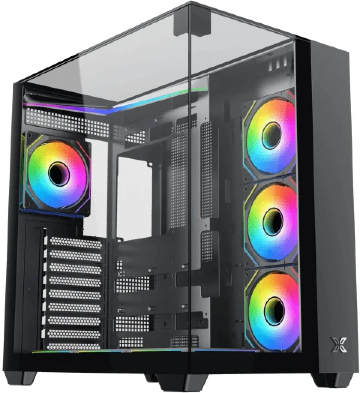 Xigmatek кутия Case ATX - Aqua V (H23A) - 7 ARGB Fansна ниска цена с бърза доставка - BestPC.BG