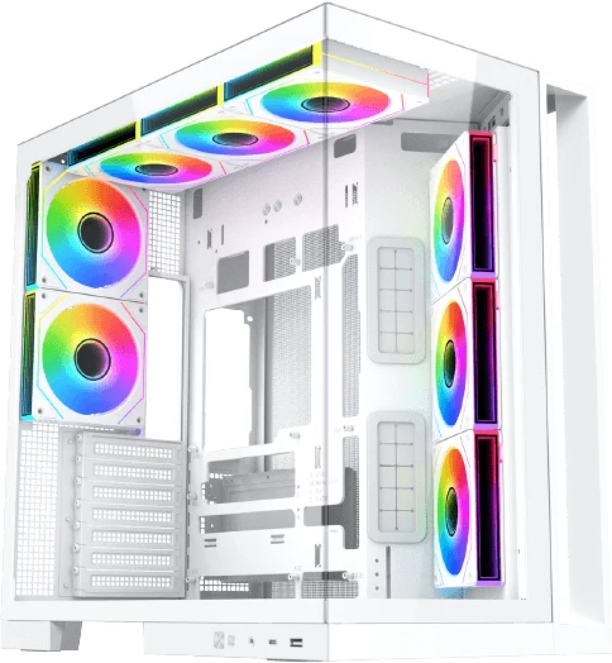 Xigmatek кутия Case ATX - Aqua 7 Arctic - 8 ARGB Fans, USB-Cна ниска цена с бърза доставка - BestPC.BG