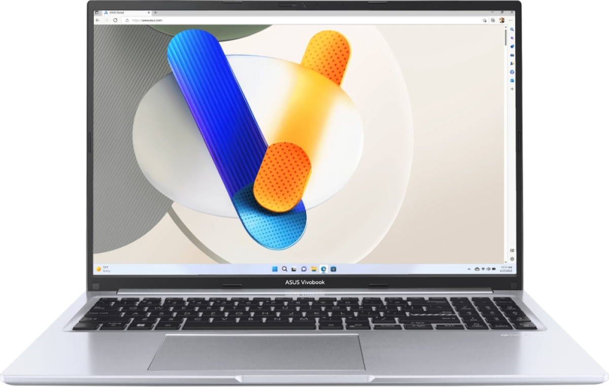 Лаптоп ASUS Vivobook 16 2026 X1605VA-SH2557, 16.0", Full HD+, Intel Core 9 270H, Intel Iris Xe Graphics, 24 GB, 1 TB SSD, Без OS, Сребристна ниска цена с бърза доставка - BestPC.BG