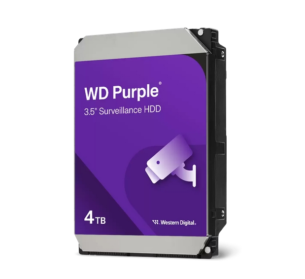 HDD за DVR-видеонаблюдение Western Digital Purple 4TB ( 3.5\'\', 128MB, SATA 6Gb-s, 7200 rpm )на ниска цена с бърза доставка - BestPC.BG