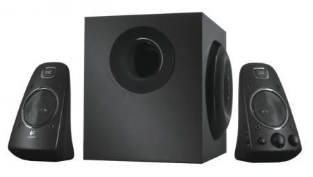 Колонки Logitech Z623, 2.1, 200W, 35 Hz - 20 kHz, Deep Bass,2x 3.5 mm жак, Черенна ниска цена с бърза доставка - BestPC.BG