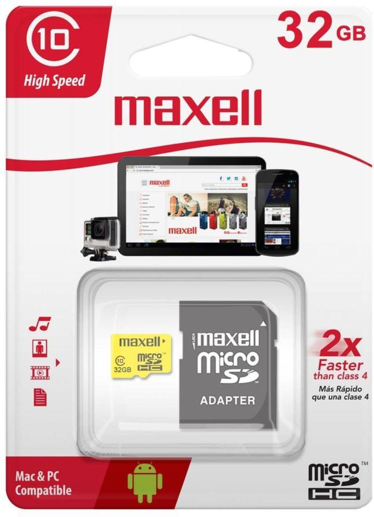 Maxell micro SDHC, 32GBна ниска цена с бърза доставка - BestPC.BG