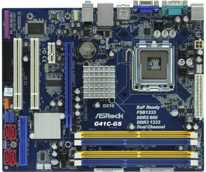 Дънна платка ASROCK G41C-GS, Socket 775, Micro ATX, DDR-DDR3на ниска цена с бърза доставка - BestPC.BG