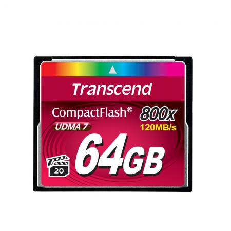 SD/флаш карта Transcend 64GB CF Card (800x)на ниска цена с бърза доставка - BestPC.BG
