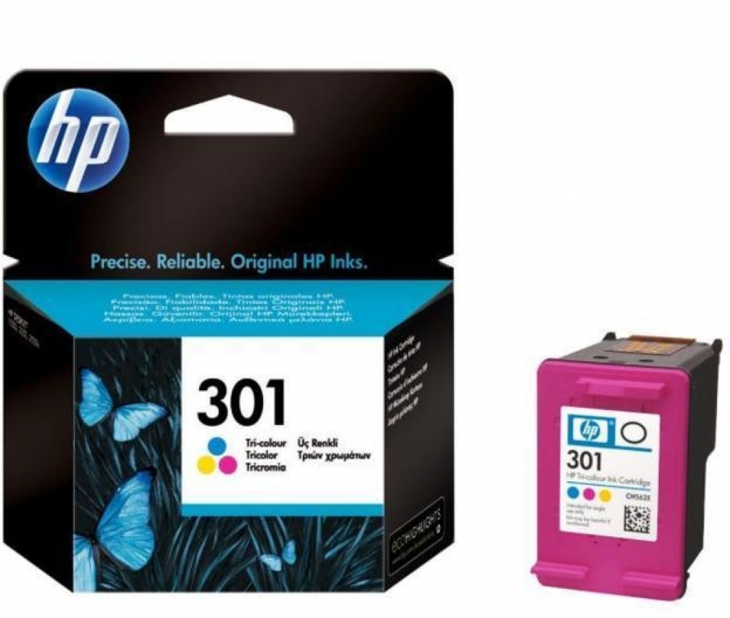 Касета с мастило HP 301 Tri-color Ink Cartridgeна ниска цена с бърза доставка - BestPC.BG
