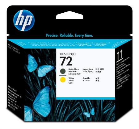 Касета с мастило HP 72 Matte Black and Yellow Printheadна ниска цена с бърза доставка - BestPC.BG