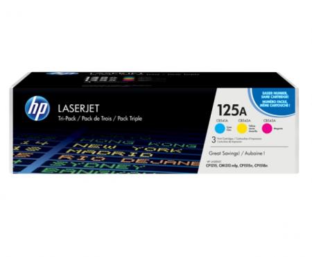 Тонер за лазерен принтер HP 125A CYM Tri-Pack LaserJet Toner Cartridgeна ниска цена с бърза доставка - BestPC.BG