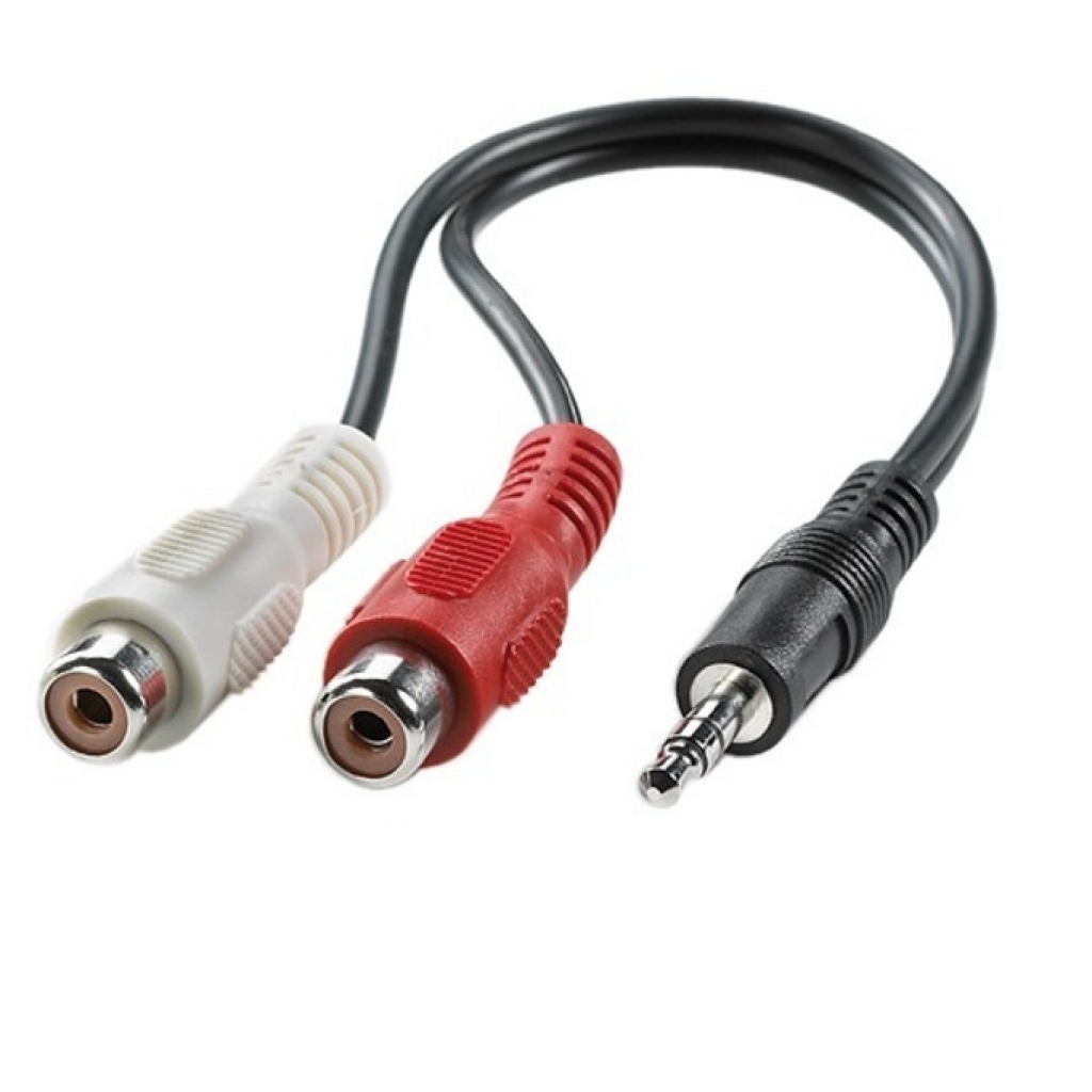 Кабел/адаптер VALUE 11.99.4340 :: 3.5 мм стерео M към 2x RCA F, 0.2 м, tin-plated, черенна ниска цена с бърза доставка - BestPC.BG