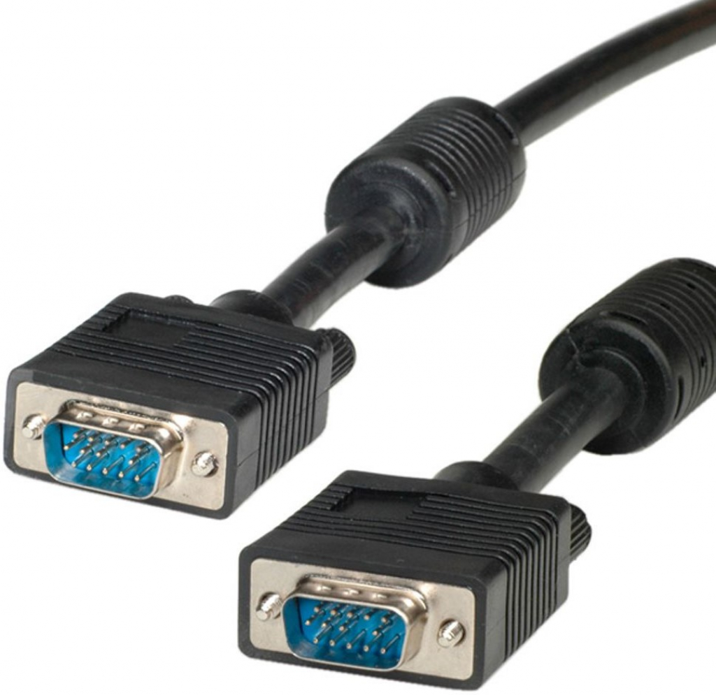 ROLINE 11.04.5260 :: VGA кабел HD15 M-M, 10.0 м с феритни накрайници, Qualityна ниска цена с бърза доставка - BestPC.BG