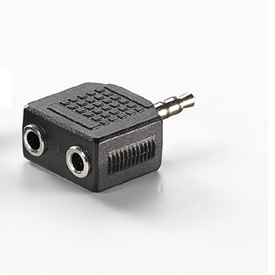 VALUE 11.99.4440 :: 3.5 мм адаптер (1x M - 2x F), tin-plated, черенна ниска цена с бърза доставка - BestPC.BG