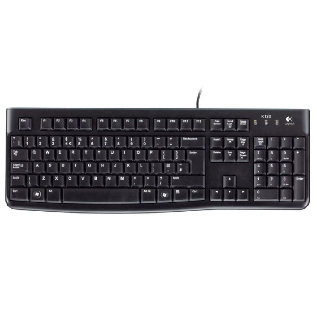 Клавиатура Logitech K120, USB, черна, OEMна ниска цена с бърза доставка - BestPC.BG