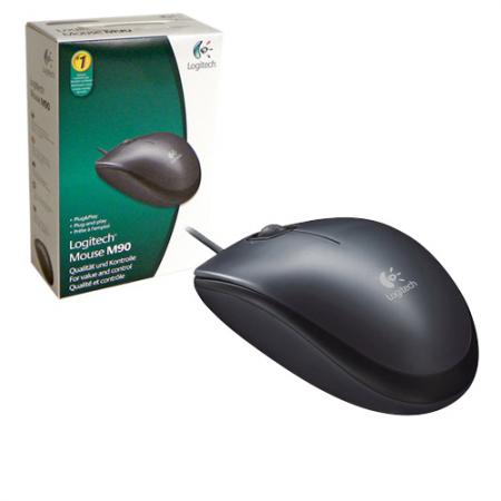Мишка Mouse Logitech M90, Dark Gray, USBна ниска цена с бърза доставка - BestPC.BG
