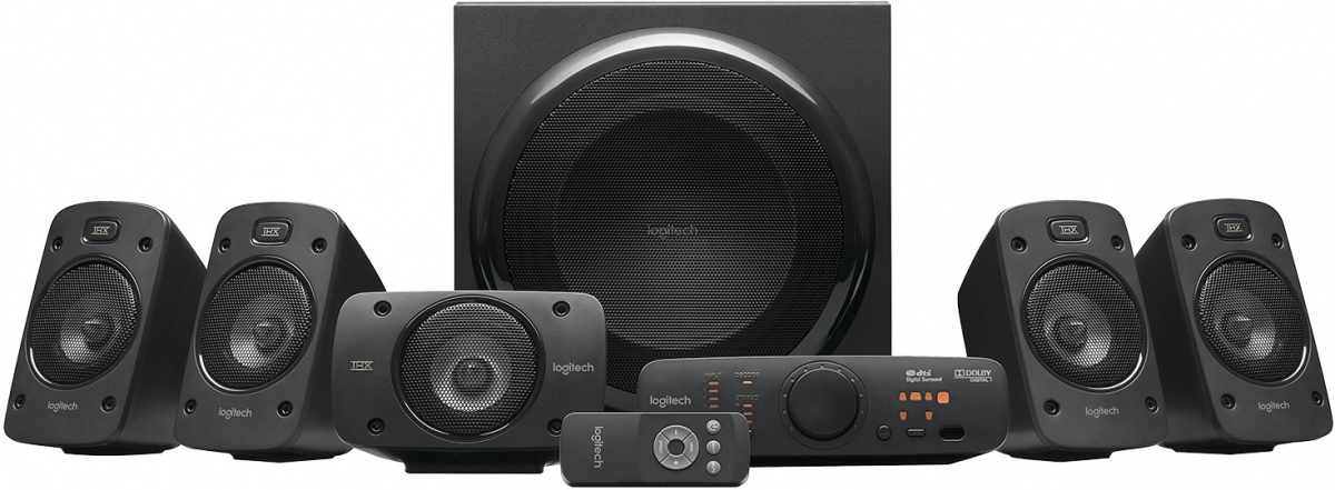 Колонки Logitech Z906, 5.1, 500 W, 3D Stereo, Черенна ниска цена с бърза доставка - BestPC.BG