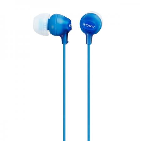 Слушалки Sony MDR-EX15LP, In-Ear, 3.5 мм жак, 8 - 22 000 Hz, 9 мм, 16 Ω, Синна ниска цена с бърза доставка - BestPC.BG
