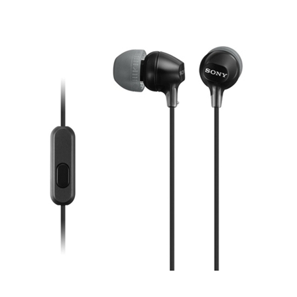 Слушалки Earphones Sony MDREX15APB.CE7, Closed, Mic, Чернина ниска цена с бърза доставка - BestPC.BG