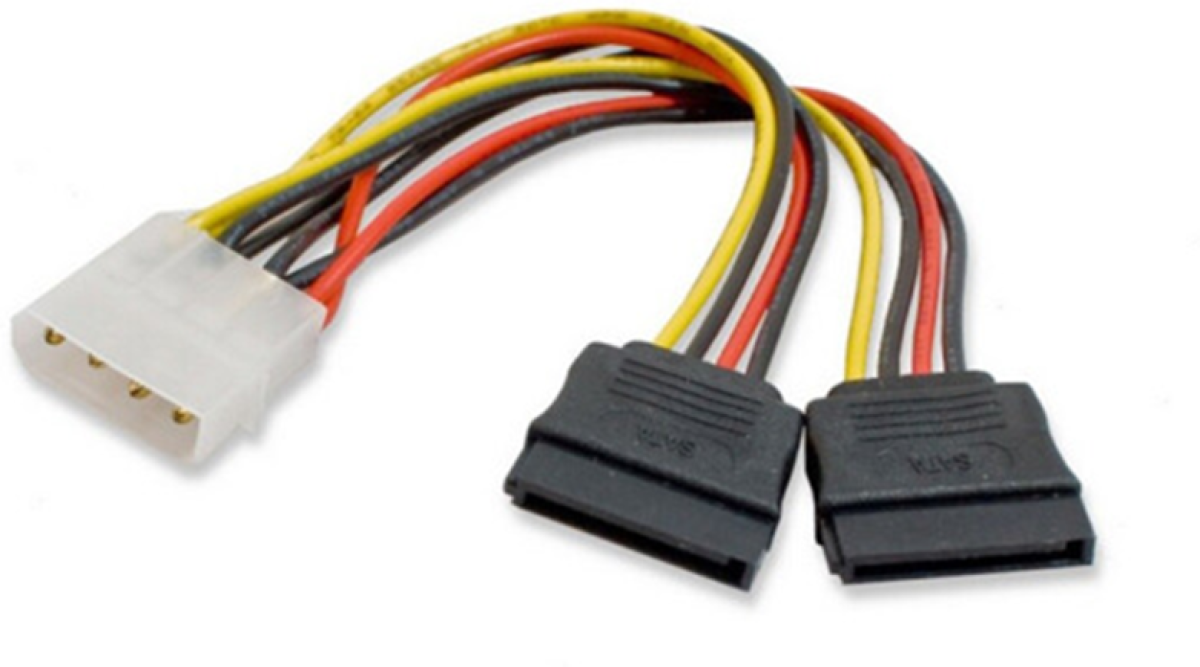 Кабел/адаптер Cable for PSU 4pin Molex to 2xS-ATA 11.03.1050на ниска цена с бърза доставка - BestPC.BG