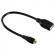 Кабел HAMA 78426 USB 2.0 OTG micro USB - женско USB 2.0, 0.15 м., Черен снимка 1