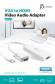 Аудио видео адаптер j5create JDA214, VGA-USB мъжко - HDMI женско, Бял снимка 3