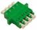 Мрежов аксесоар Четворен LC-APC оптичен адаптер, сингълмод, зелен, MegaF снимка 1