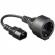 Кабел - адаптер IEC 320-C14 plug - CEE 7-4 jack, black - 0.23 метра снимка 2