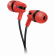 Слушалки CANYON CNS-CEP4R, Stereo earphone with microphone, 1.2m flat cable, red снимка 1
