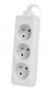 Контакт Lanberg power strip 3m, 3 sockets, french quality-grade copper cable, white снимка 2