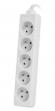 Контакт Lanberg power strip 1.5m, 5 sockets, french quality-grade copper cable, white снимка 2