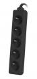 Контакт Lanberg power strip 3m, 5 socket,s french quality-grade copper cable, black снимка 2