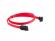 Кабел/адаптер Lanberg SATA DATA III (6GB-S) F-F cable 50cm metal clips angled, red снимка 1