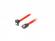 Кабел/адаптер Lanberg SATA DATA II (3GB-S) F-F cable 50cm metal clips angled, red снимка 1