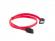 Кабел/адаптер Lanberg SATA DATA II (3GB-S) F-F cable 70cm metal clips angled, red снимка 1