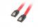 Кабел/адаптер Lanberg SATA DATA III (6GB-S) F-F cable 50cm metal clips, red снимка 2