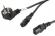 Кабел/адаптер Lanberg CEE 7-7 -- 2X IEC 320 C13 power cord 2m VDE, black снимка 1