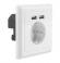Продукт Lanberg AC wall socket 230V with 2 USB port 2.1A, schuko socket White снимка 3