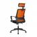 Директорски стол RFG Smart HB, дамаска и меш, Tilt механизъм, до 120 kg, черна седалка, оранжева облегалка снимка 1